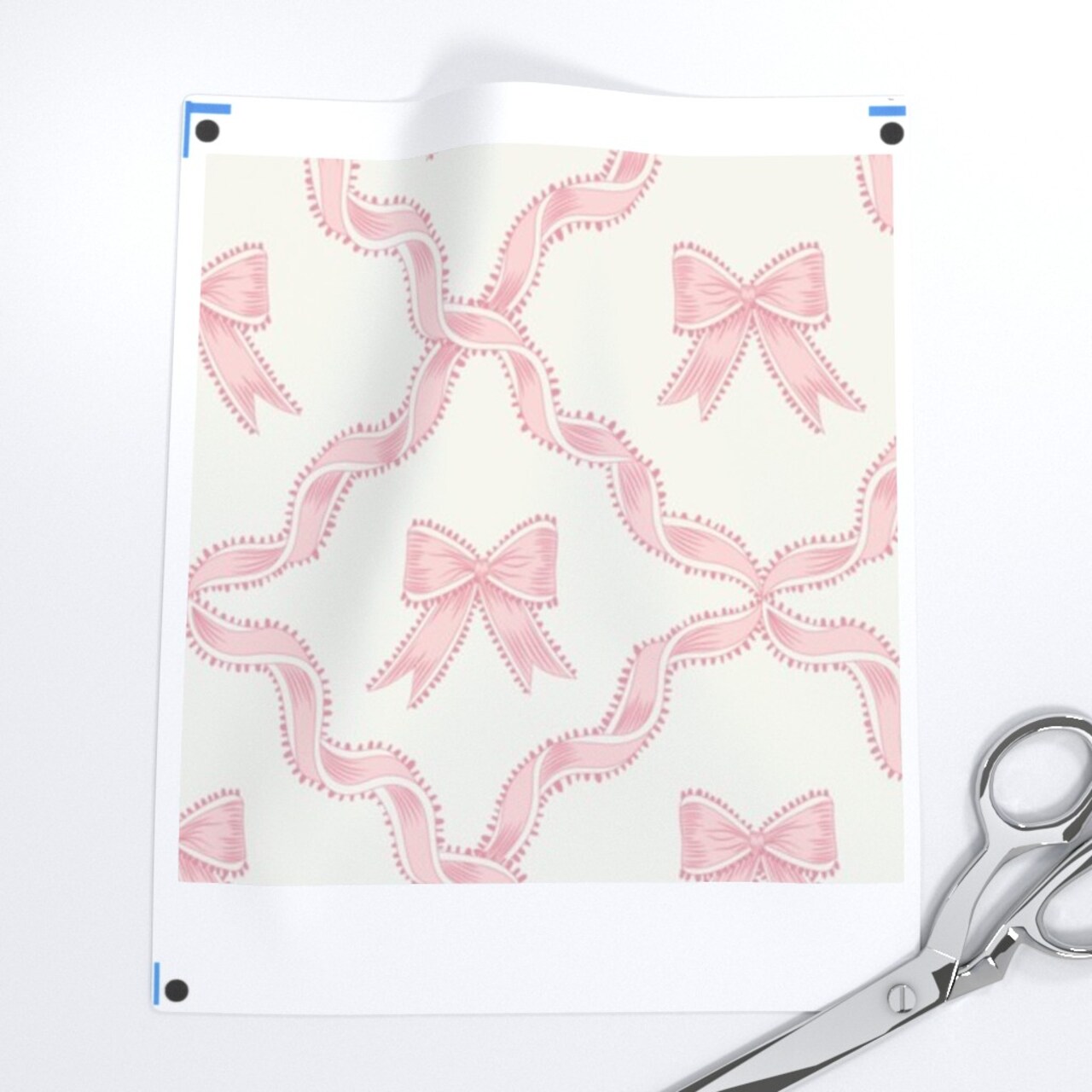 Pink Bow Ribbon Trellis Pastel Baby Grandmillennial Chinoiserie Custom Printed Fabric by Spoonflower Various Fabrics by the Yard or Fat Quarter